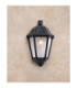 Iesse Clear E27 Half Wall Lantern Light Black IP55-2