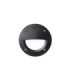Leti 100mm Round Opal LED GX53 3W Recessed Wall Light Black IP66