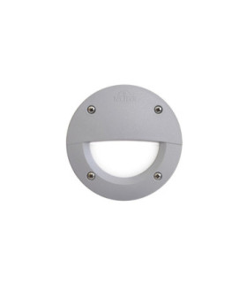 Leti 100mm Round Opal LED GX53 3W Recessed Wall Light Grey IP66