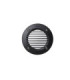Leti 100mm Round Grill LED GX53 3W Recessed Wall Light Black IP66