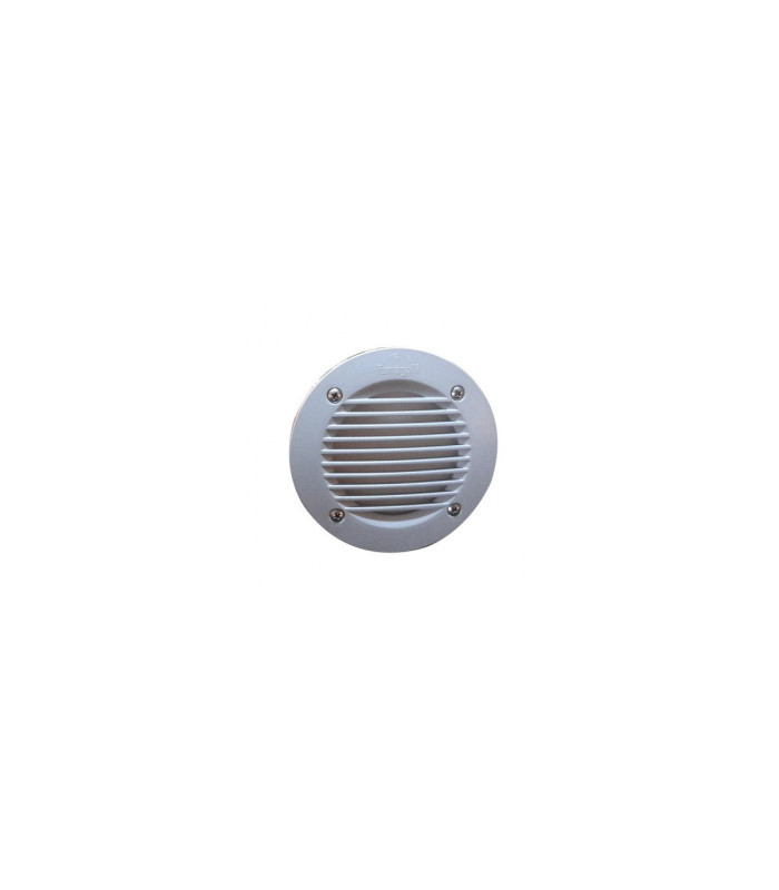 Leti 100mm Round Grill LED GX53 3W Recessed Wall Light Grey IP66