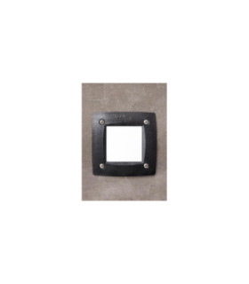 Leti 100mm Square LED GX53 3W CCT Recessed Wall Light Black IP66-2