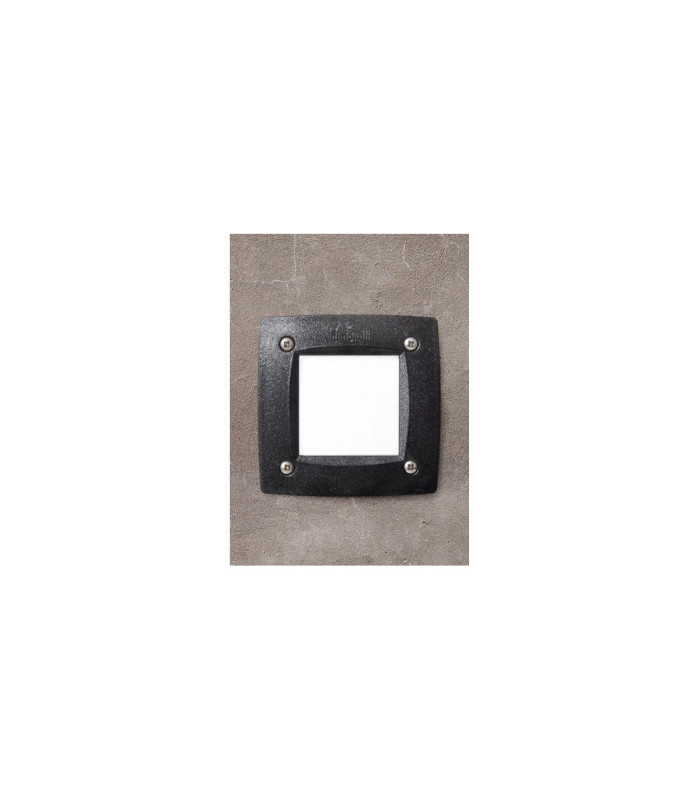 Leti 100mm Square LED GX53 3W CCT Recessed Wall Light Black IP66-2