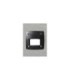 Leti 100mm Square Eyelid LED GX53 3W Recessed Wall Light Black IP66-2