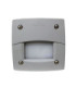 Leti 100mm Square Eyelid LED GX53 3W Recessed Wall Light Grey IP66