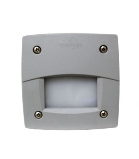 Leti 100mm Square Eyelid LED GX53 3W Recessed Wall Light Grey IP66
