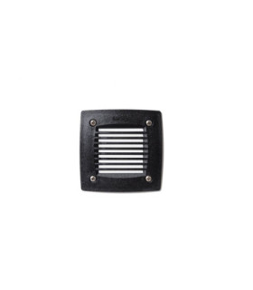 Leti 100mm Square Opal LED GX53 3WRecessed Wall Light Black IP66