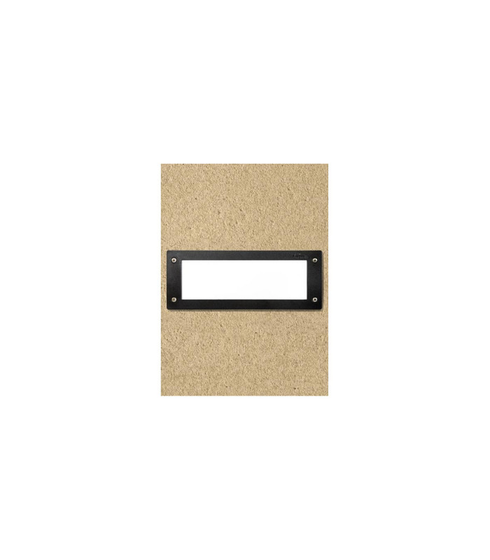 Leti 300mm Opal LED GX53 6W CCT Recessed Wall Light Black IP66-2