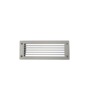 Leti 300mm Grill Opal LED GX53 6W CCT Recessed Wall Light Grey IP66