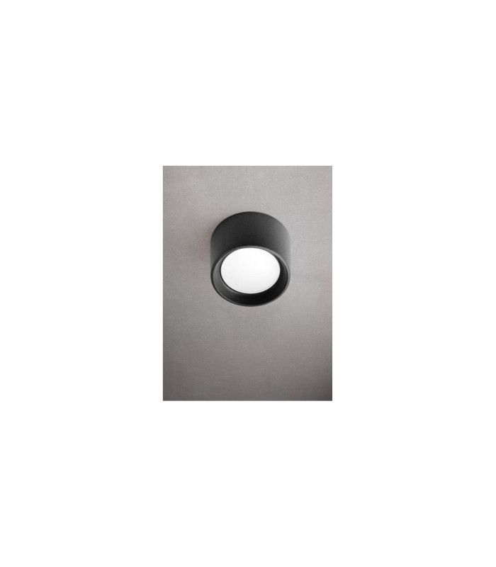 Livia 160mm Surface Mounted 7W LED Black IP55