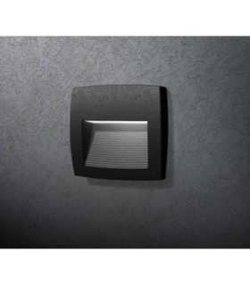 Lorenza 150mm Surface Clear LED R7S 3.2W CCT Black IP55