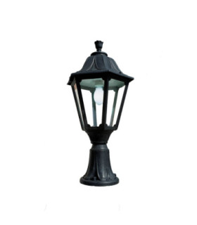 Lot/Noemi Clear 30w 3K Pedestal Light E27 Black IP55-1