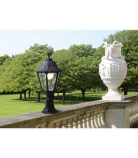Lot/Noemi Clear 30w 3K Pedestal Light E27 Black IP55-2