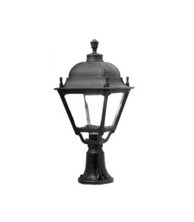 Lot/Simon Clear 15W 3K & 4K Pedestal Light E27 Black IP55-1