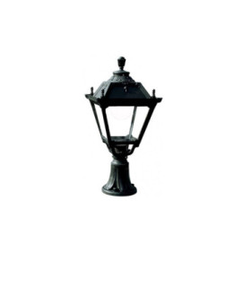 Lot/Tobia Clear 15W 3K Pedestal Light Black IP55-1