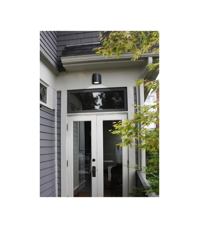 Marta 160mm Up Down Wall LightBlack Frosted LED GX53 20W CCT Black IP55-3