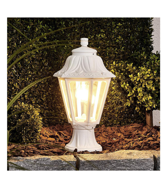 Mikrolot Anna White Clear Pedestal Light E27 IP55-3