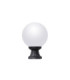Mikrolot Base Opal Sphere Pedestal Light E27 Black IP55