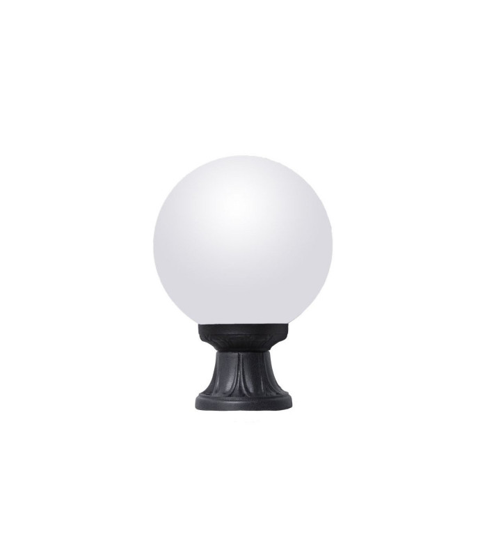 Mikrolot Base Opal Sphere Pedestal Light E27 Black IP55