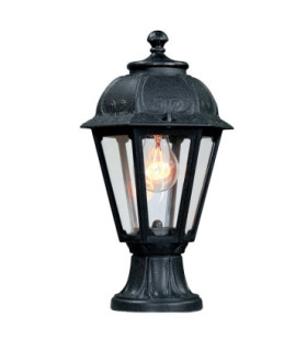 Mikrolot Saba Clear Pedestal Light E27 Black IP55-1