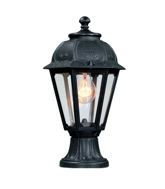 Mikrolot Saba Clear Pedestal Light E27 Black IP55-1