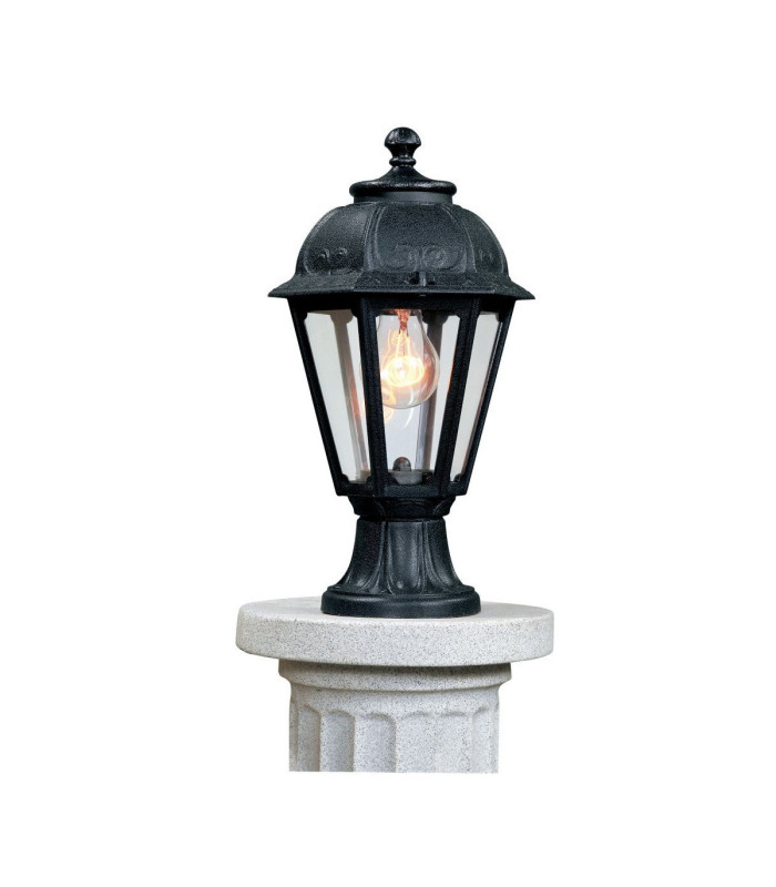 Mikrolot Saba Clear Pedestal Light E27 Black IP55-2