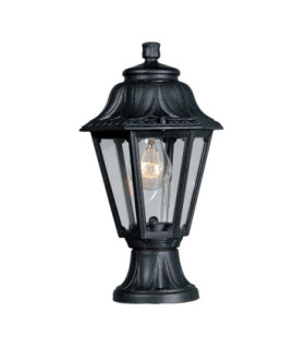 Minilot Rut Clear Pedestal Light E27 Black IP55-1