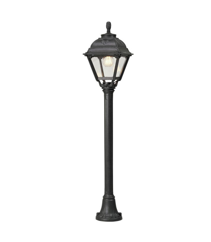 Mizar Cefa Clear E27 8.5W CCT Bollard Post Light Black IP55