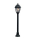 Mizar Saba Clear E27 8.5W CCT Bollard Post Light Black IP55