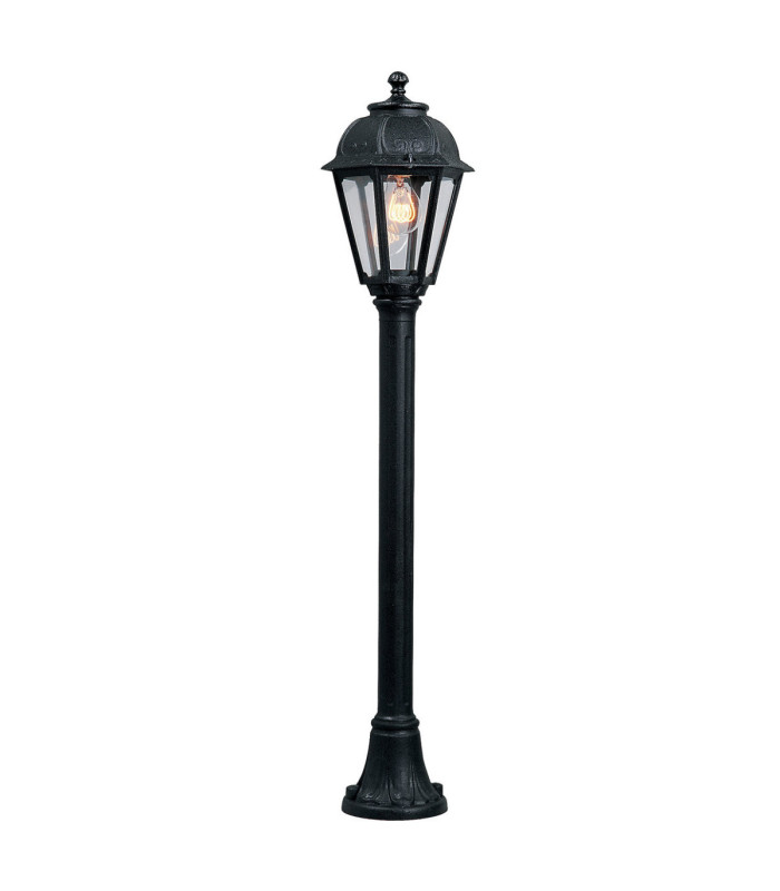Mizar Saba Clear E27 8.5W CCT Bollard Post Light Black IP55