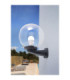 Nardo Clear 250mm Globe Wall Globe Light Black IP55