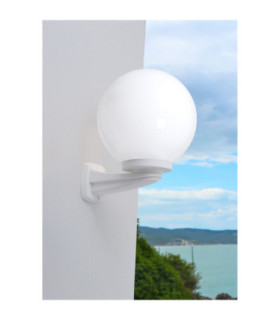 Nardo Opal 250mm Globe Wall Globe Light Grey IP55