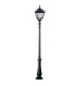 Nebo Elia Clear E27 Tall Single Lamp Post Light Black IP55-1