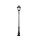 Nebo Simon black clear e27 tall single Lamp Post llight Black IP55