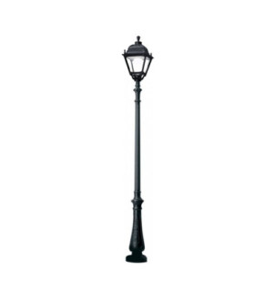 Nebo Simon black clear e27 tall single Lamp Post llight Black IP55