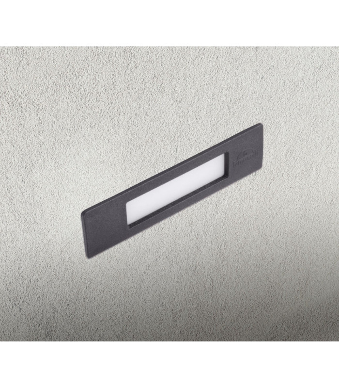 Nina 190mm Opal Recessed Wall Light LED R7S 8.5W CCT Black IP55
