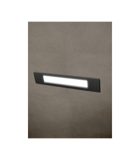 Nina 270mm Opal Recessed Wall Light LED RS7 10.5W CCT Black IP55-1
