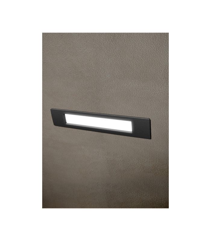 Nina 270mm Opal Recessed Wall Light LED RS7 10.5W CCT Black IP55-1