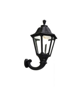 Ofir Noemi Clear 15W Wall Lantern Light Black IP55-1