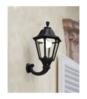 Ofir Noemi Clear 15W Wall Lantern Light Black IP55-2