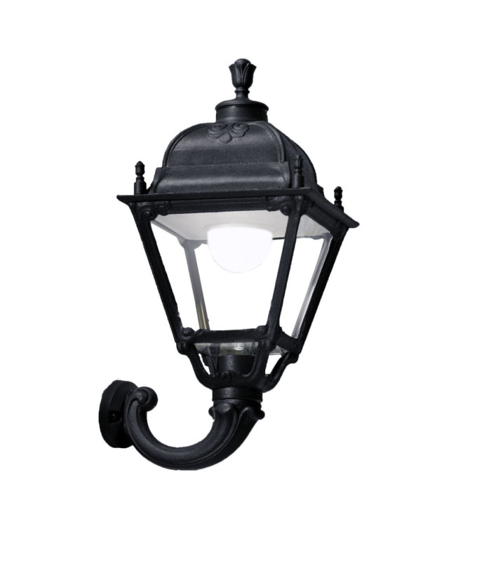 Ofir Simon Clear E27 15W Wall Lantern Light Black IP55-1