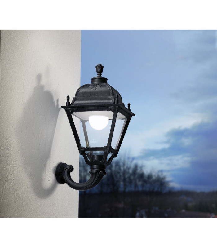 Ofir Simon Clear E27 15W Wall Lantern Light Black IP55-3