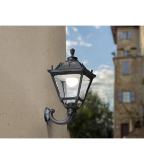 Ofir Tobia Clear 30W Wall Lantern Light Black IP55-2