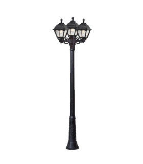 Ricu Bisso Cefa Clear E27 8.5W CCT 3-Light Large Lamp Post Black IP55-1