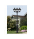 Ricu Bisso Cefa Clear E27 8.5W CCT 3-Light Large Lamp Post Black IP55-2