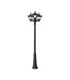 Ricu Bisso Golia Clear E27 8.5W CCT 3-Light Large Lamp Post Black IP55-1