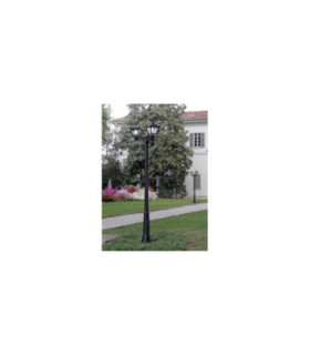 Ricu Bisso Golia Clear E27 8.5W CCT 3-Light Large Lamp Post Black IP55-2