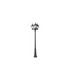 Ricu Bisso Rut Clear E27 3-Light Large Lamp Post Black IP55-1
