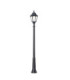 Ricu Noemi Clear E27 Tall Single Lamp Post Light Black IP55-1