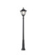 Ricu Tobia Clear E27 30W 3K Tall Single Lamp Post Light Black IP55-1